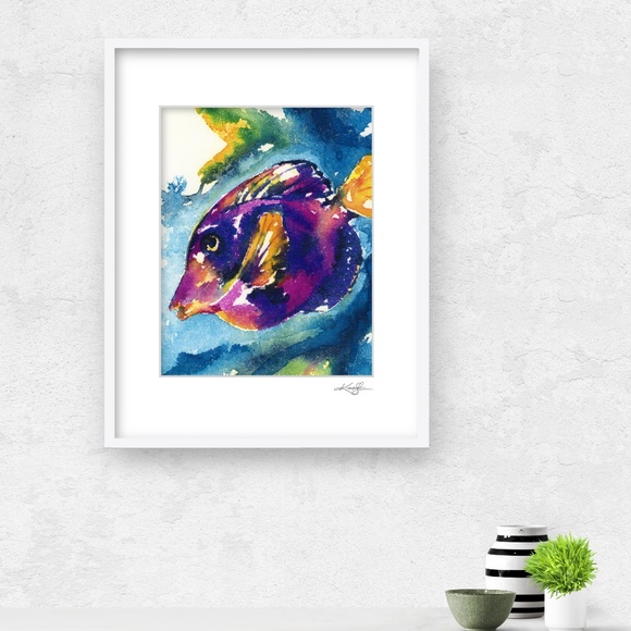 Tropical Fish Art print in mat - Picture 1 of 5
